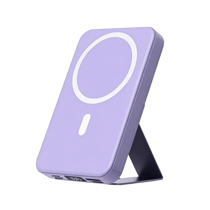 【Fathersdaygift】 10000Mah Magnetic Power Bank Wireless Portable Charger with USB-C Cable LED Display Foldable Battery Pack for Iphone17/ 16/15/14/13/12/Pro/Pro Max Series Charging Compact Silicone Black Chargeable Smartphone