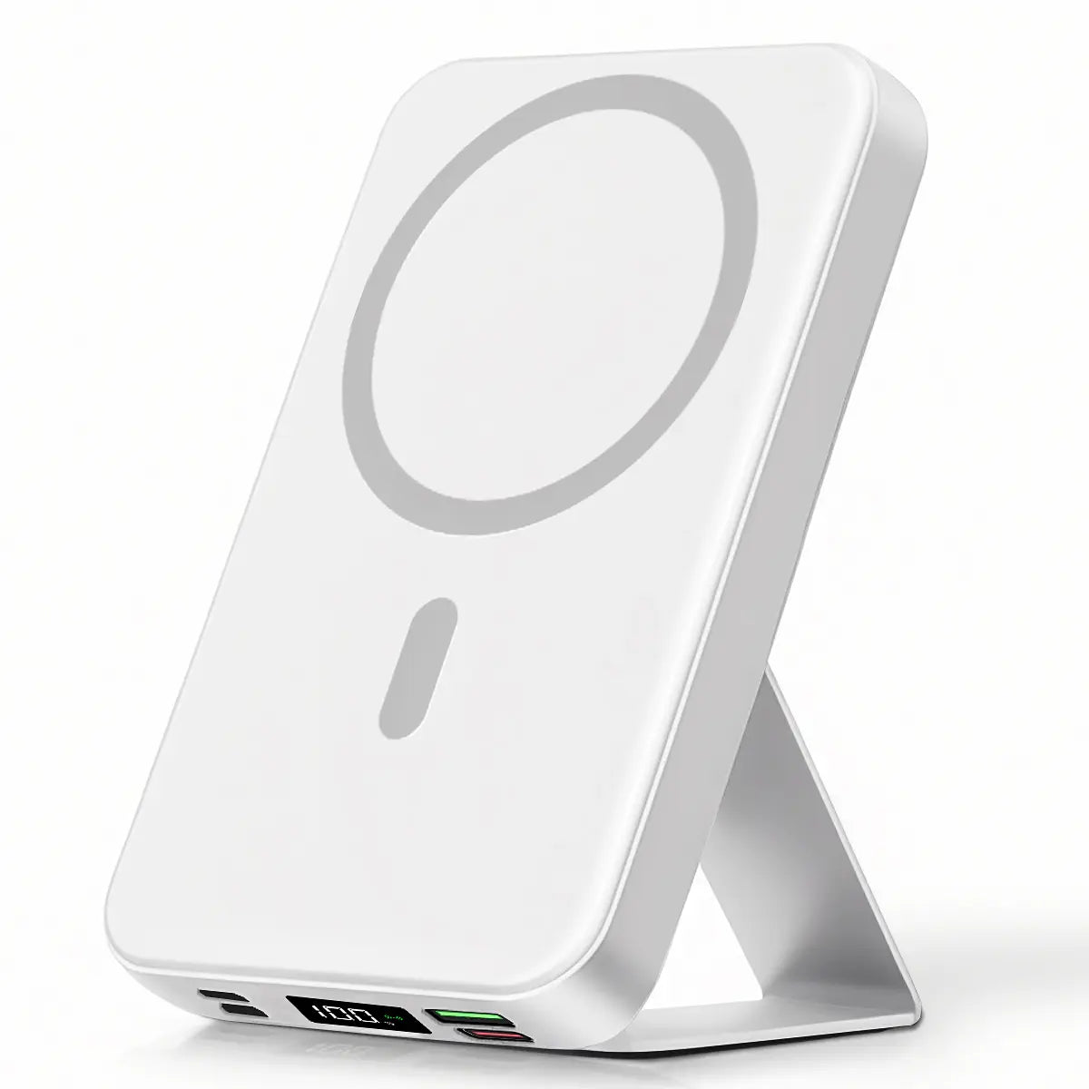 【Fathersdaygift】 10000Mah Magnetic Power Bank Wireless Portable Charger with USB-C Cable LED Display Foldable Battery Pack for Iphone17/ 16/15/14/13/12/Pro/Pro Max Series Charging Compact Silicone Black Chargeable Smartphone