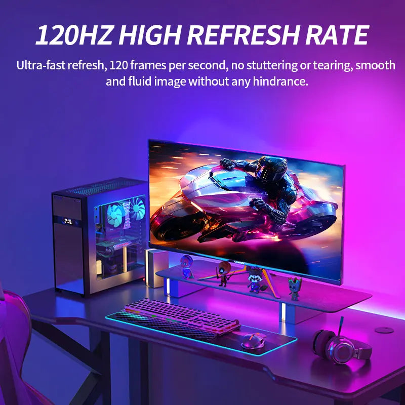 Gawfolk 34" IPS Ultrawide Gaming Monitor - 21:9 Aspect Ratio, 2560X1080 Resolution, 120Hz Refresh Rate, 1Ms Response Time, Freesync/G-Sync Compatible, HDMI/DP Ports, VESA 75X75Mm Mount Support Summerwins